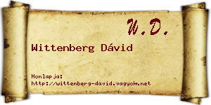 Wittenberg Dávid névjegykártya